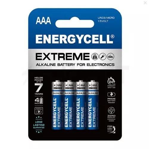 Батарейка ENERGYCELL EN24EX-B4 1.5V R03, ААA4 BLISTER (4820226380214) Батарейка ENERGYCELL EN24EX-B4 1.5V R03, ААA4 BLISTER (4820226380214)