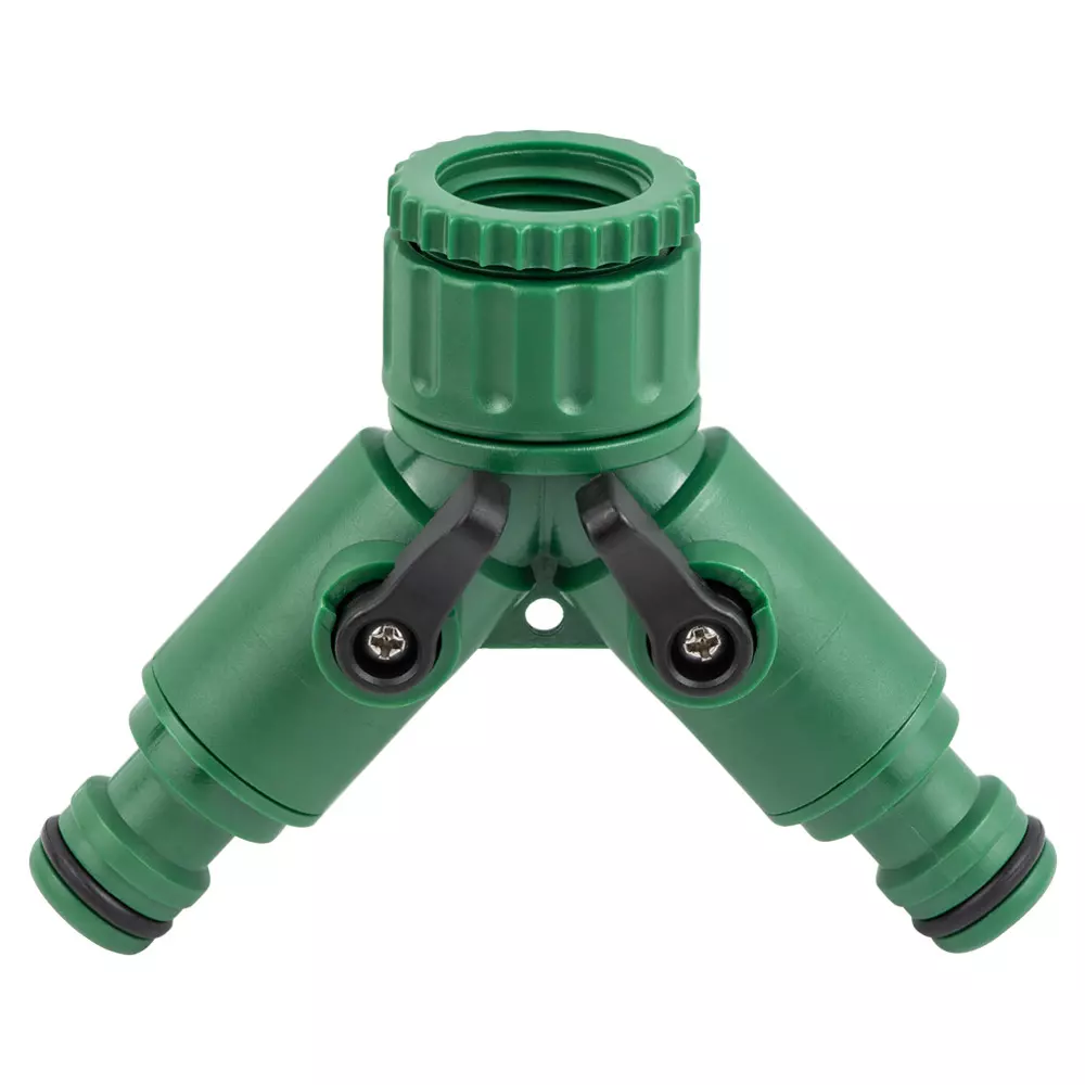 Кран розподільний GRAD з адаптерами 1/2" 2-а виходу в/р 1/2"х3/4" ABS (5016885) Кран розподільний GRAD з адаптерами 1/2" 2-а виходу в/р 1/2"х3/4" ABS (5016885)