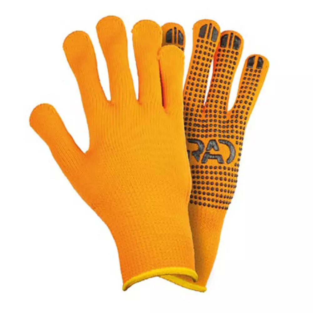 Перчатки трикотажные GRAD с точечным ПВХ покрытием утепленные р10 оранжевые 12 пар (9442375)