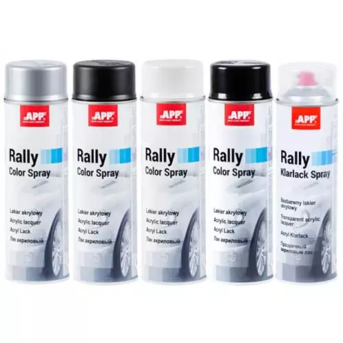 Краска APP Rally Color Spray черный блеск 600 мл (210113) Краска APP Rally Color Spray черный блеск 600 мл (210113)