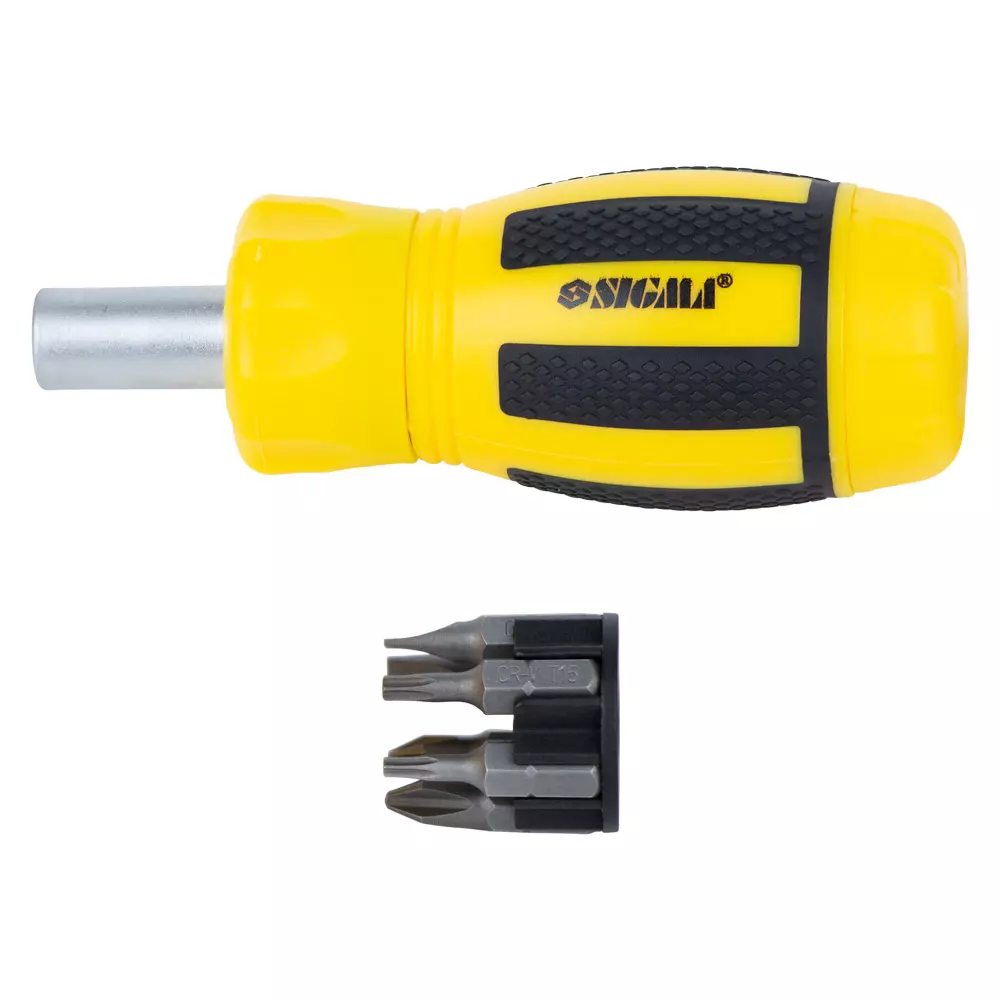 Отвертка с реверсом SIGMA MINI + биты 6 шт CrV (4001811) Отвертка с реверсом SIGMA MINI + биты 6 шт CrV (4001811)