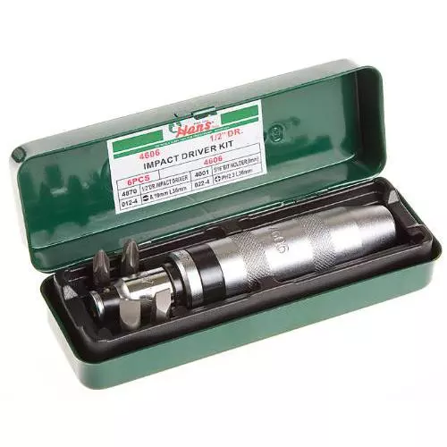 Ударна викрутка HANS SL 8,10 мм PH#2,3, 6 шт (4606)