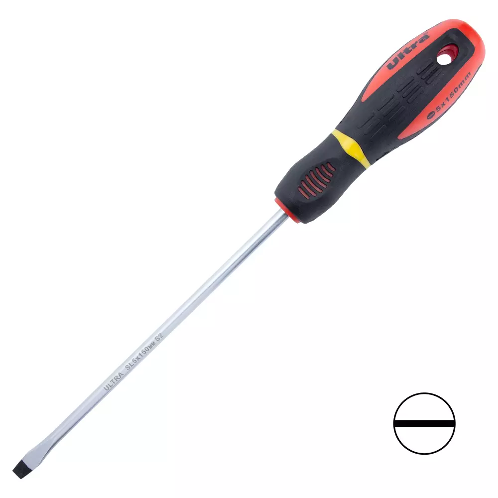 Отвертка шлицевая ULTRA SL 5.0х150мм S2 Profi (4000232) Отвертка шлицевая ULTRA SL 5.0х150мм S2 Profi (4000232)