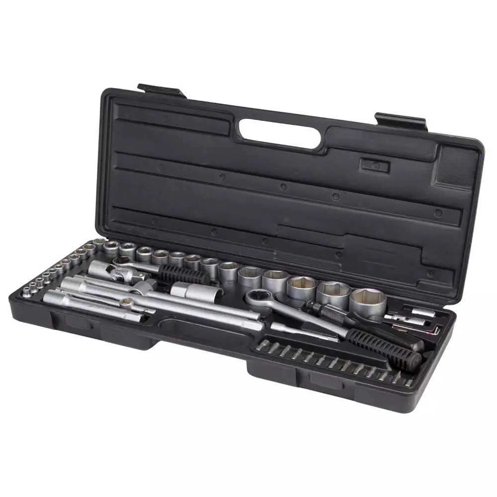 Набір насадок торцевих GRAD 1/4", 1/2"+ аксесуари 51 шт кейс (6003105) Набір насадок торцевих GRAD 1/4", 1/2"+ аксесуари 51 шт кейс (6003105)