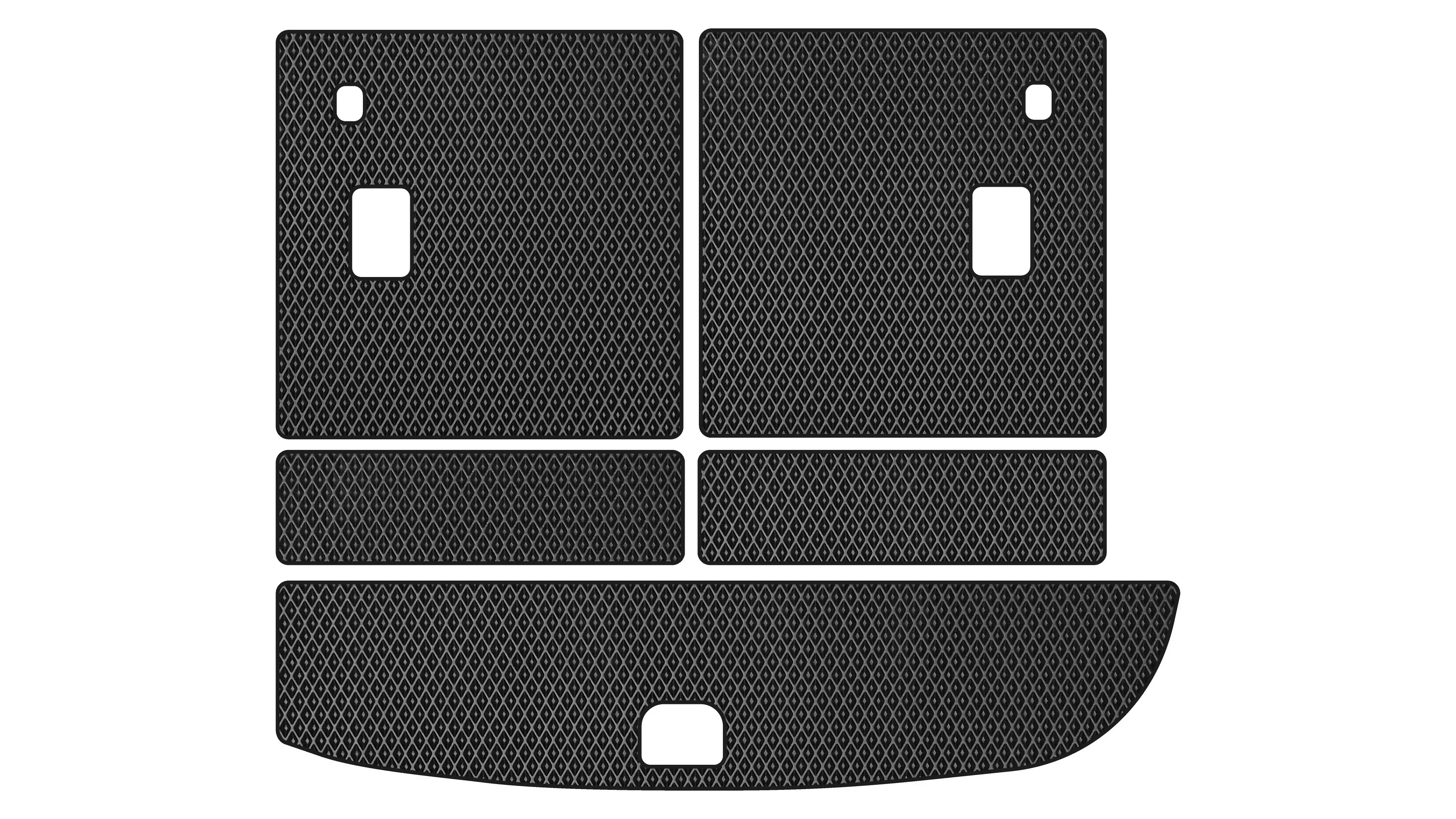 EVA килимок в багажник EVAtech Hyundai Santa FE (CM) Restyling (Hinged Gas Pedal) 7 seats (2 clips) SUV EU 2010-2012 (2 пок.) (HY13310BE5RBB)