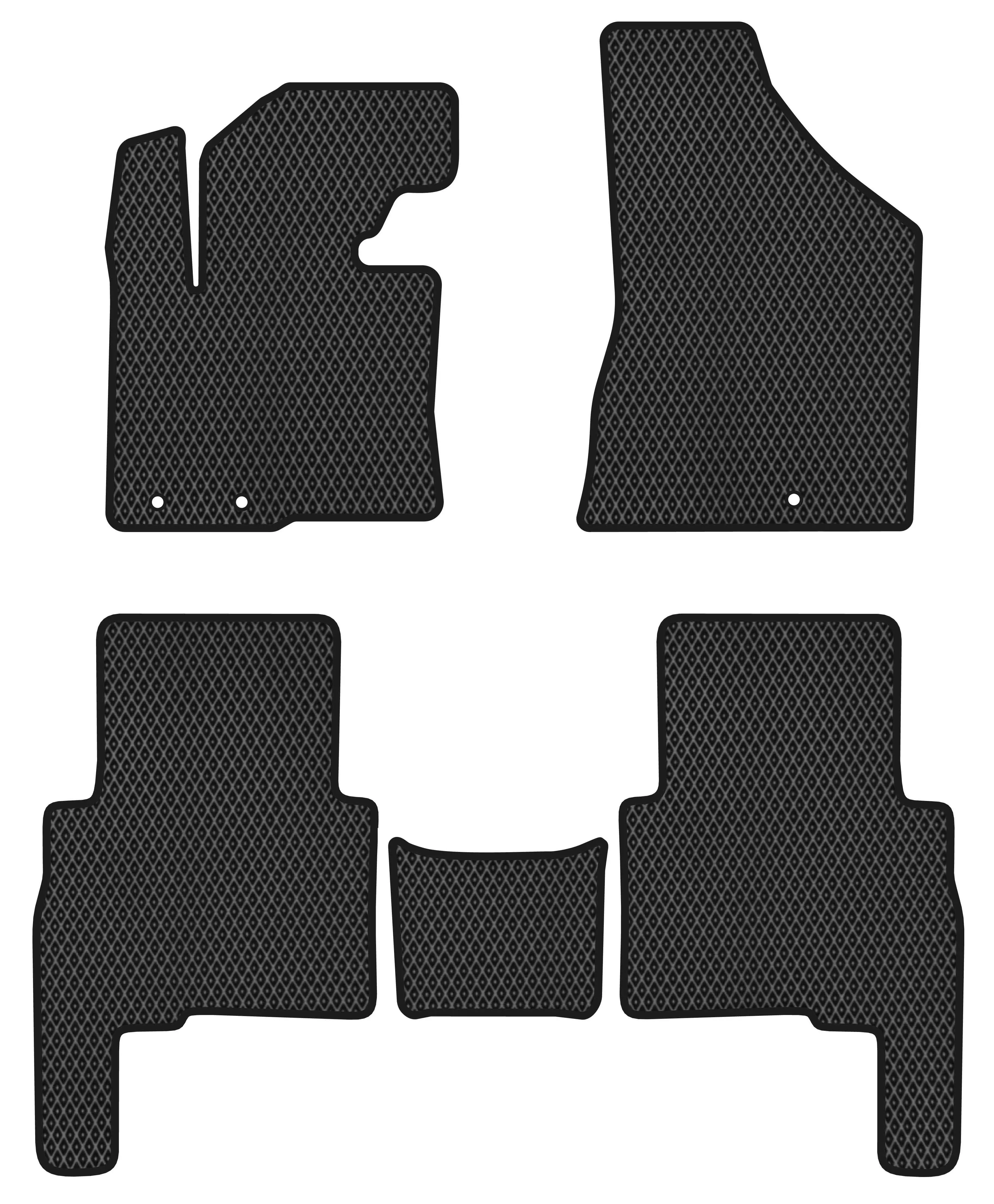 EVA коврики в салон EVAtech для Kia Sorento (XM) 5 seats (Floor Gas Pedal) 2 поколение SUV EU 2009-2012 (KI13583CV5LA3RBB)