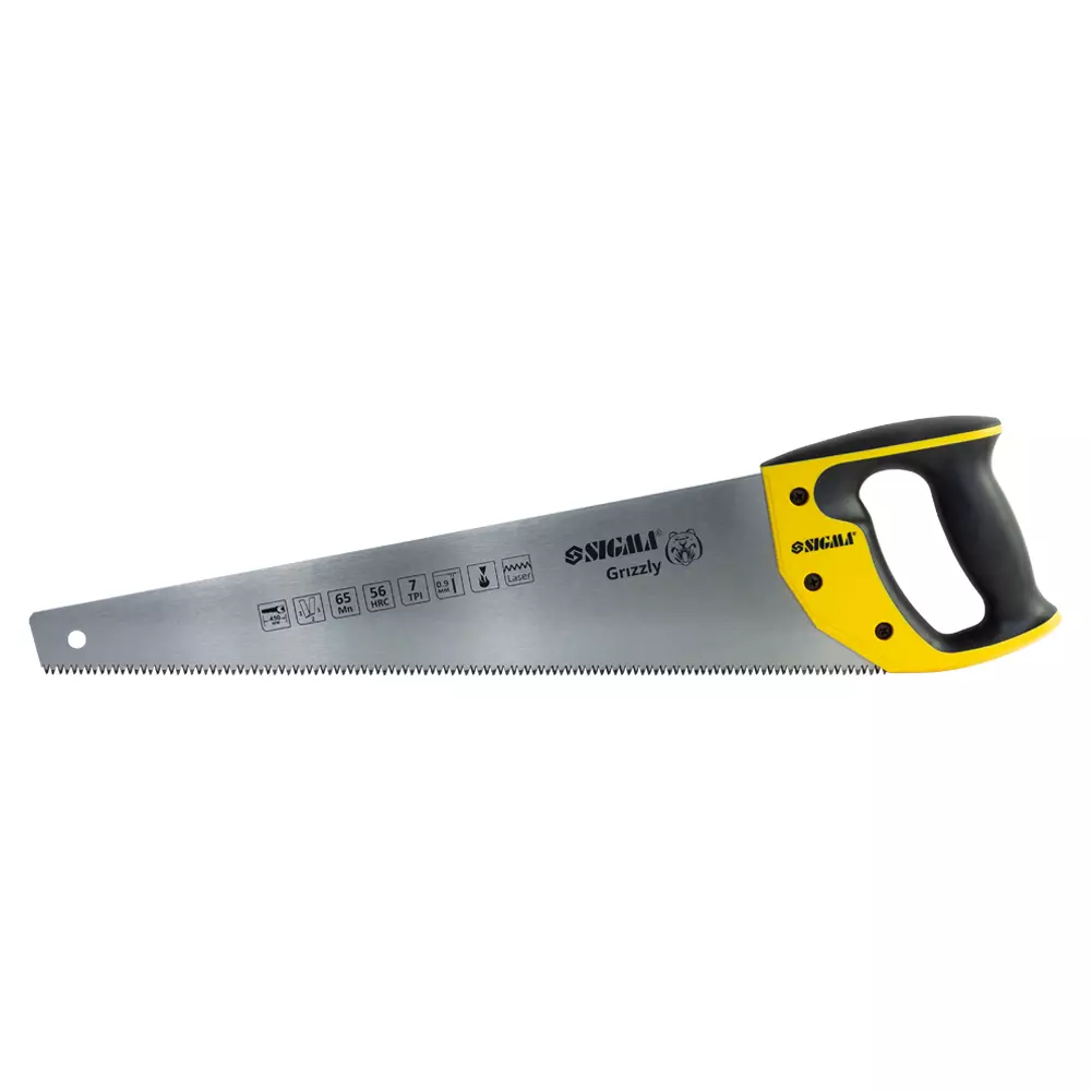 Ножовка по дереву SIGMA 450мм 7TPI Grizzly (4400851)