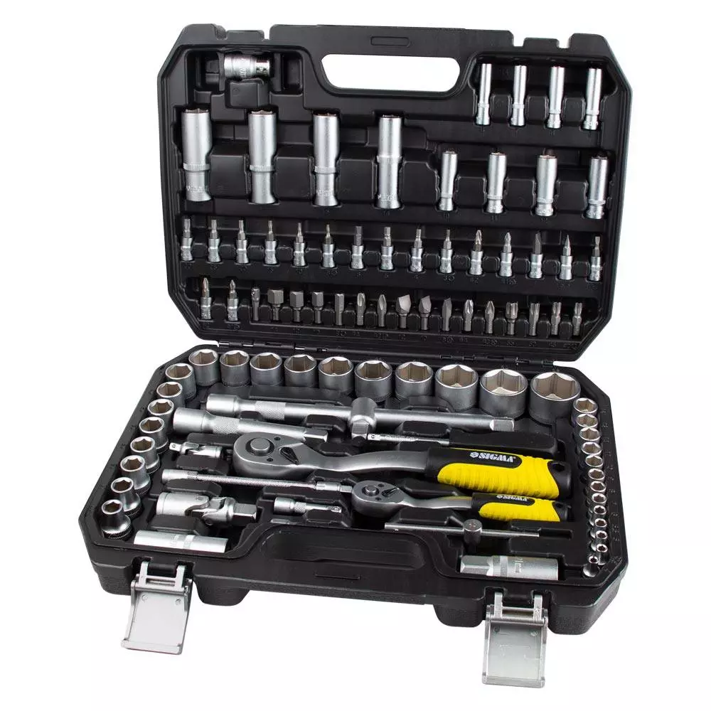Набор торцевых насадок и бит SIGMA 1/4", 1/2" 94 шт CrV mid (6003761) Набор торцевых насадок и бит SIGMA 1/4", 1/2" 94 шт CrV mid (6003761)