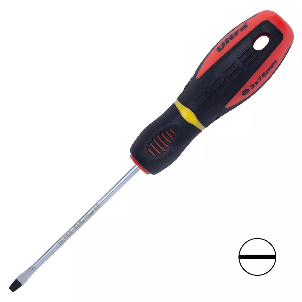Отвертка шлицевая ULTRA SL 3.0х75мм S2 Profi (4000152)