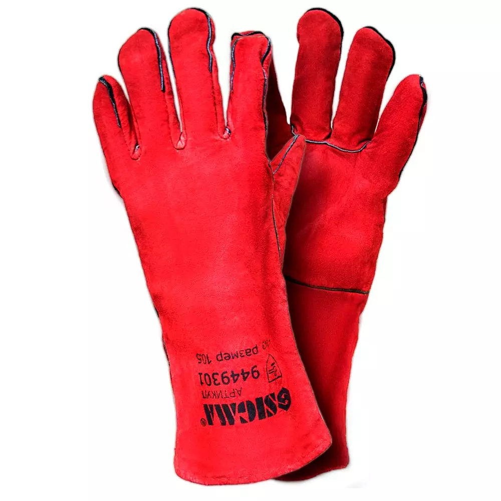 Перчатки краги сварщика SIGMA красные (9449301)