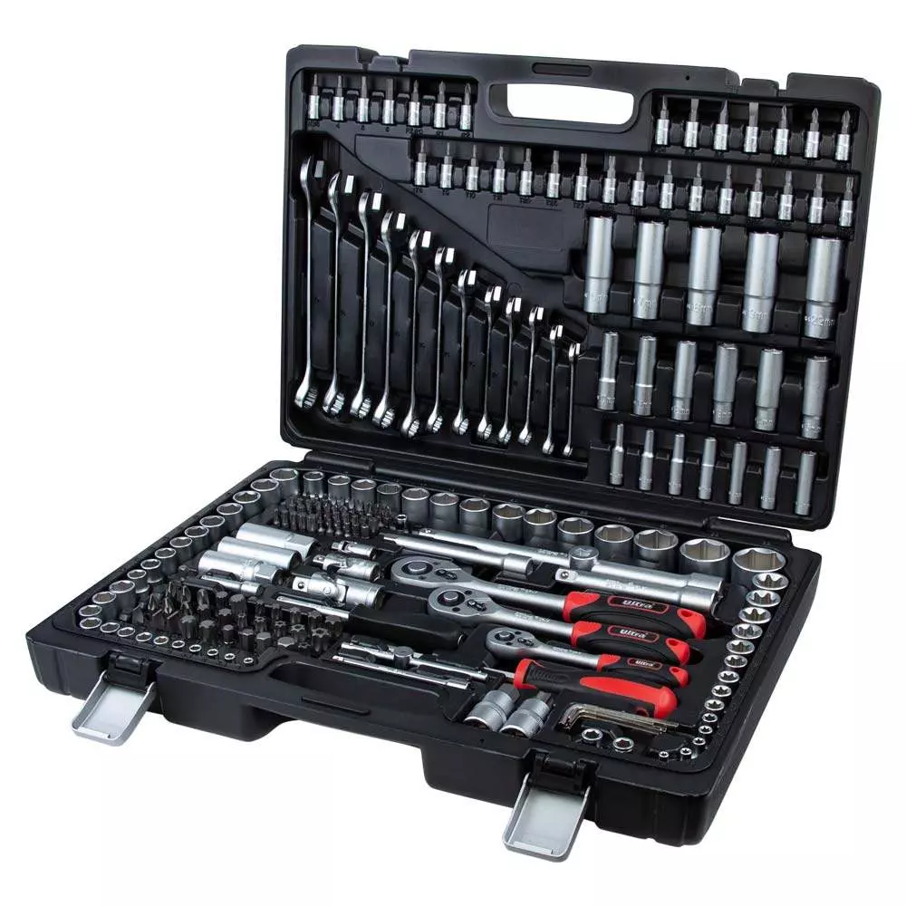 Набір насадок торцевих і біти ULTRA 1/4", 3/8", 1/2" 216 шт CrV Taiwan (6003262) Набір насадок торцевих і біти ULTRA 1/4", 3/8", 1/2" 216 шт CrV Taiwan (6003262)