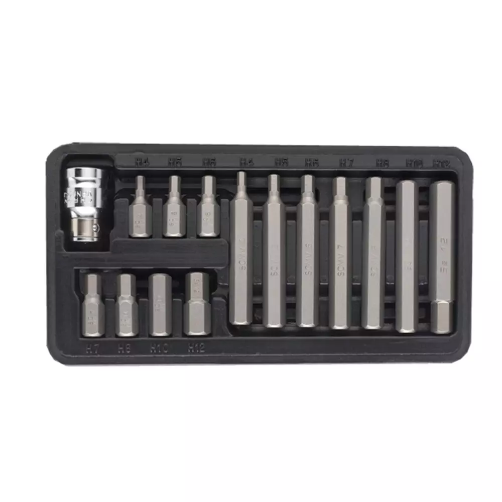 Набір біт ULTRA HEX 1/2" 15 шт S2 пластиковий кейс (4013212)