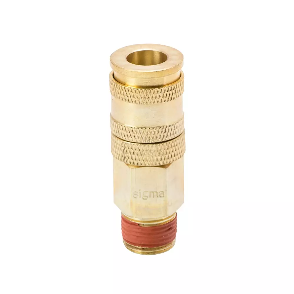 З'єднання SIGMA швидкознімне посилене з фіксатором MT 3/8" Латунь (7021621) З'єднання SIGMA швидкознімне посилене з фіксатором MT 3/8" Латунь (7021621)