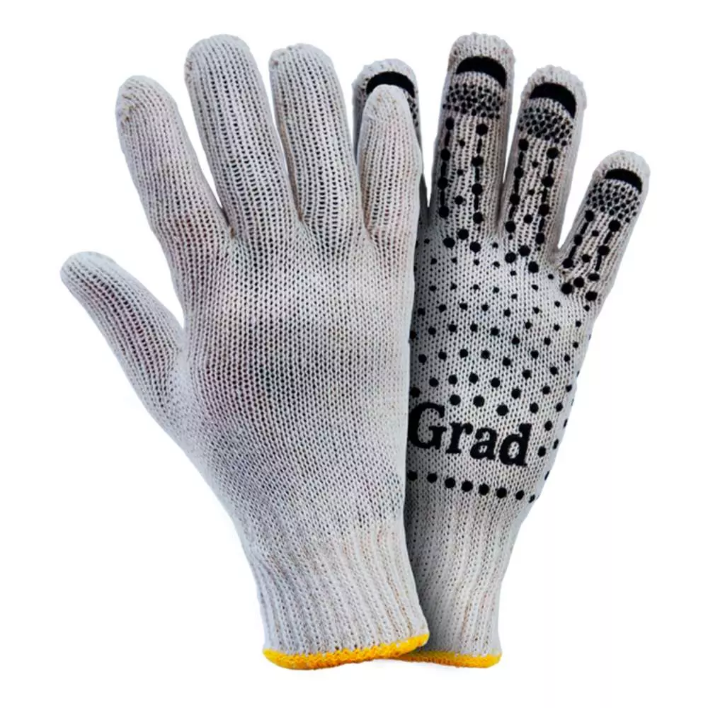 Перчатки трикотажные GRAD с точечным ПВХ покрытием (9442715)