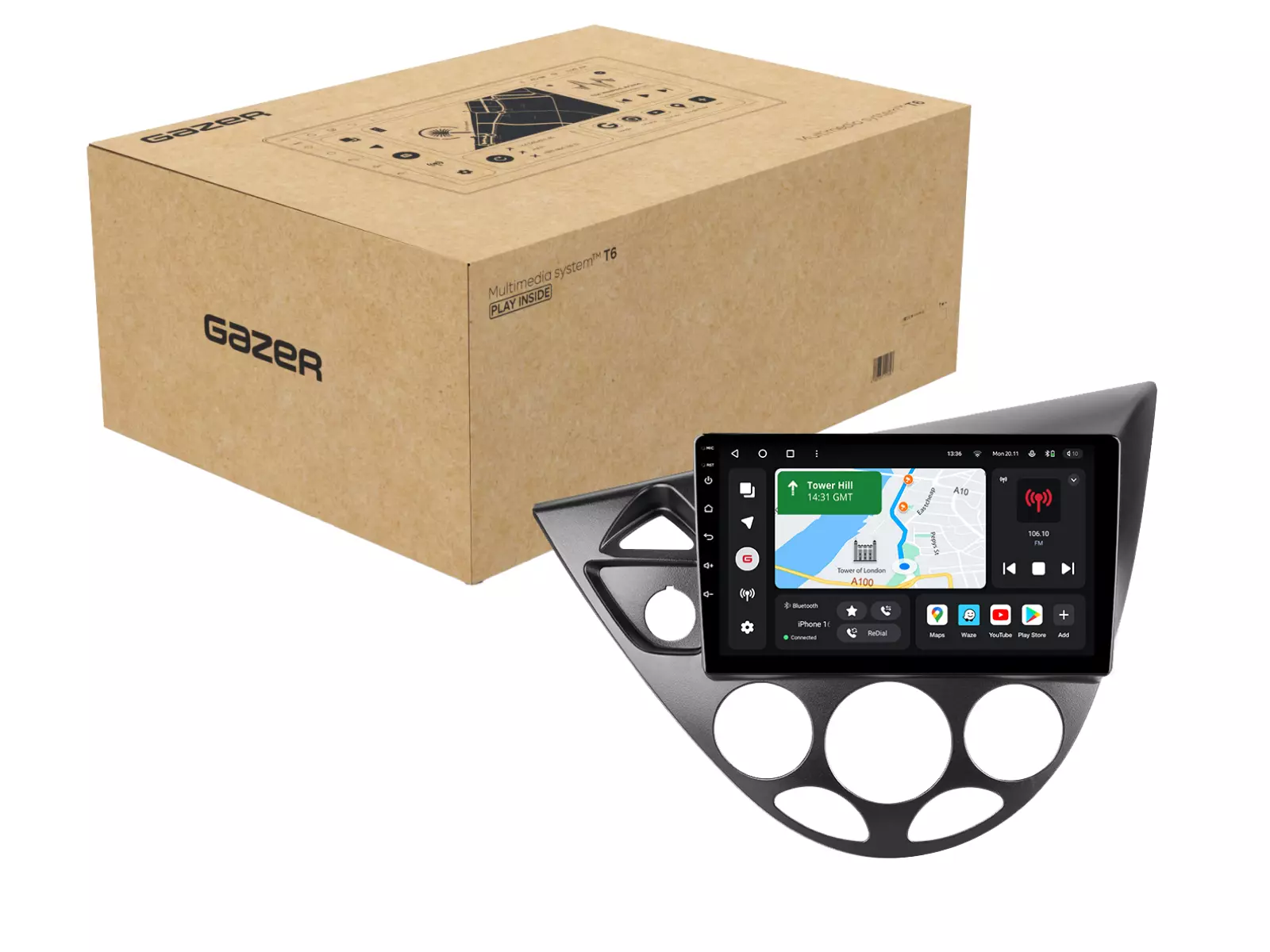 Мультимедийная автомобильная система Gazer T6009-C170 PRO MAX для Ford Focus 1 1998-2005 144092 Мультимедийная автомобильная система Gazer T6009-C170 PRO MAX для Ford Focus 1 1998-2005 144092