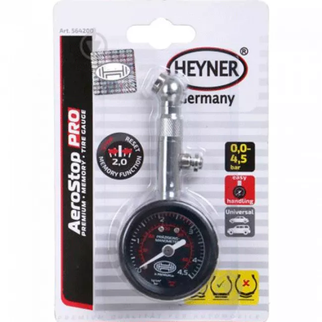 Манометр механічний HEYNER AeroStop PRO (564200) Манометр механічний HEYNER AeroStop PRO (564200)
