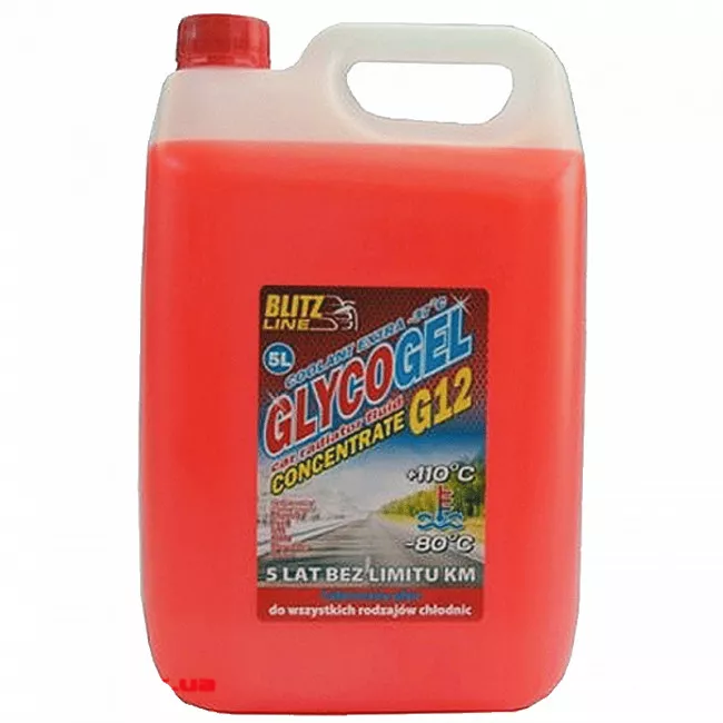 Антифриз BLITZ LINE Glycogel G12 -80°C красный 5л (102866)