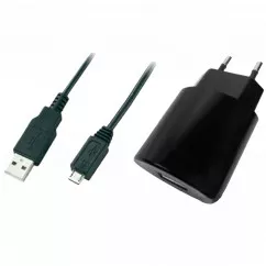 Зарядний мережевий пристрій GLOBAL MSH-TR-071 (1USB1A) з кабелем MICRO USB (чорний) (445866)