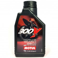 Масло моторное MOTUL 300V 4T Factory Line Road Racing SAE 15W-50 1л (836211)