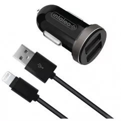 Автомобильное зарядное устройство INTALEO CCG212  з кабелем Micro USB (477416)
