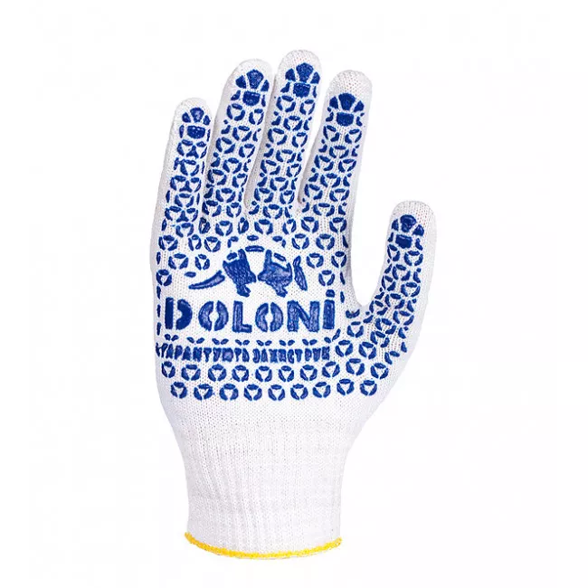 520 Рукавичка біла з логотипом "DOLONI" ПВХ 520 Рукавичка біла з логотипом "DOLONI" ПВХ