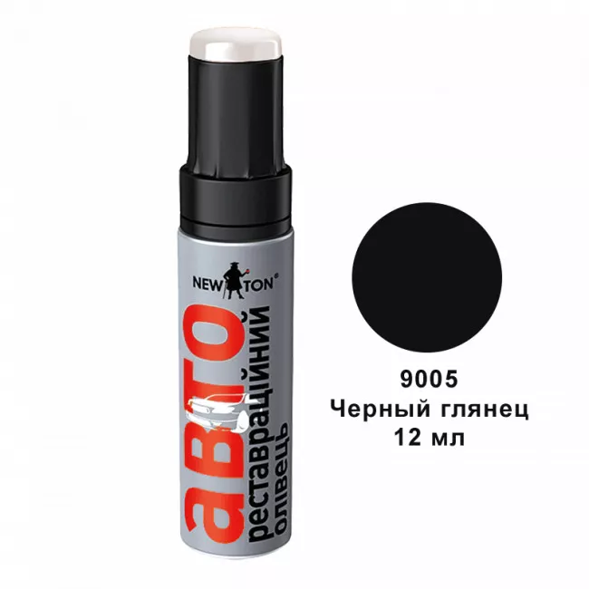 Карандаш реставрационный NEW TON 9005 черный глянец 12 мл (941994)