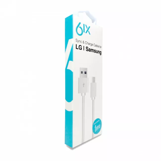 Дата кабель SIX Micro USB 1m (860758)