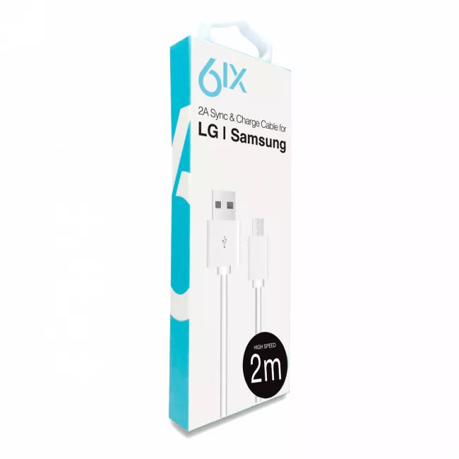 Дата кабель SIX Micro USB 2m (867252)