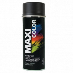 Эмаль MAXI COLOR аэрозольная термостойкая черная 400 мл (MX0008)