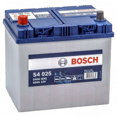 Автомобильный аккумулятор BOSCH S4 6CT-60 Asia (0092S40250)