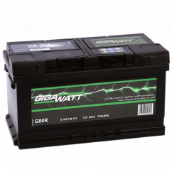 Автомобильный аккумулятор GIGAWATT 6СТ-80 740А G80R АзЕ (0185758006)