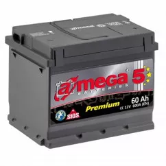 Аккумулятор  A-MEGA Premium 6СТ-60Ah (-/+) (AP-60-0)