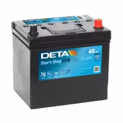 Автомобильный аккумулятор DETA 6CT-60 А АзЕ ASIA EFB Start-Stop (DL604)