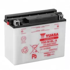 Мото аккумулятор YUASA кислотный 20Ah 240A Y50-N18L-A