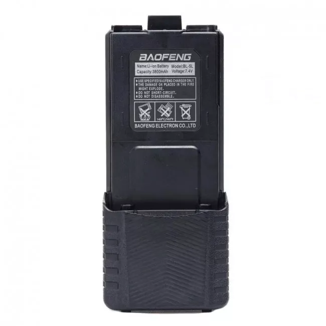 Акумулятор літієвий Li-Ion для рації Baofeng UV-5R Hi Capacity (3800mAh) (159-1002_3800) Акумулятор літієвий Li-Ion для рації Baofeng UV-5R Hi Capacity (3800mAh) (159-1002_3800)