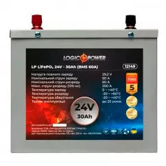 Акумулятор Logic Power LiFePO4 12СТ-30Ah 60А (+\-) (LP12149)