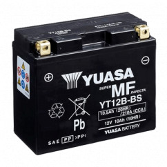 Мото аккумулятор YUASA сухозаряженный AGM 6СТ-10Ah 210A Аз (YT12B-BS)