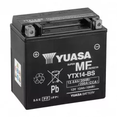 Мото акумулятор Yuasa AGM 6СТ-12Ah (+/-) (YTX14-BS)