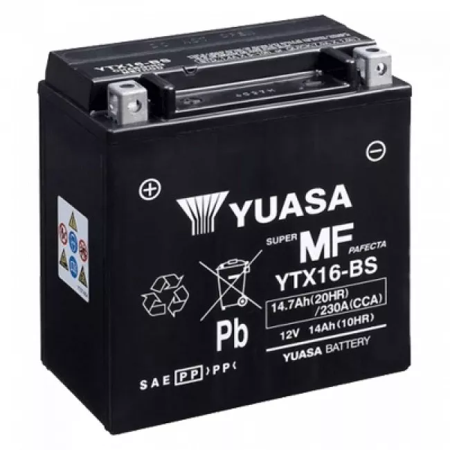 Мото аккумулятор YUASA AGM 6СТ-14Ah Аз (YTX16-BS)