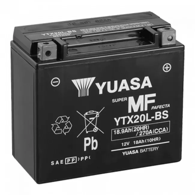 Мото аккумулятор YUASA AGM 6СТ-18Ah АзЕ (YTX20L-BS)