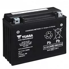 Мото аккумулятор Yuasa AGM 6СТ-21Ah (-/+) (YTX24HL-BS)