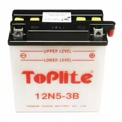 Мото аккумулятор Toplite 6СТ-5Ah (-/+) (12N5-3B)