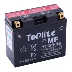 Мото акумулятор TOPLITE 6СТ-10Ah Аз 210A (YT12B-BS)