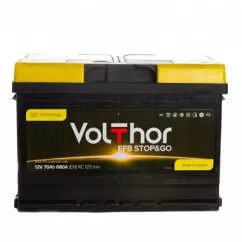 Автомобильный аккумулятор VOLTHOR 6CT-70 АзЕ EFB Start-Stop VEF70 (512070) (SMF, ME, H, HD)