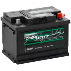 Аккумулятор Gigawatt 6CT-60Ah (-/+) (0185756009)