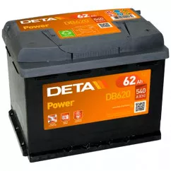 Аккумулятор DETA Power 6CT-62Ah (-/+) (DB620)