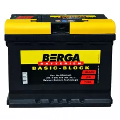 Акумулятор BERGA Basicblock 60А Ев (-/+), 560408054