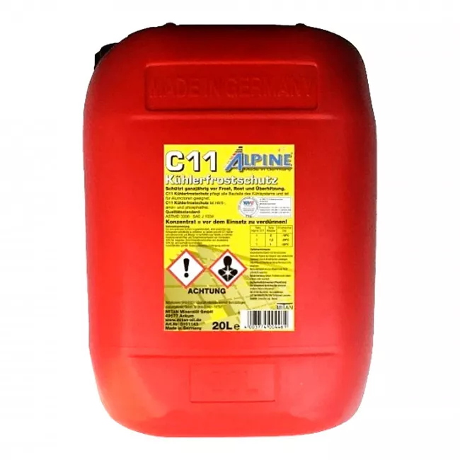 Антифриз Alpine Kuhlerfrostschutz G11 -80°C синій 20л (1145B-20) (50447)