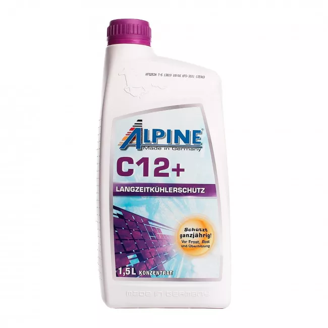 Антифриз Alpine G12+ -80°C фиолетовый 1,5л (1205-15) (23510)
