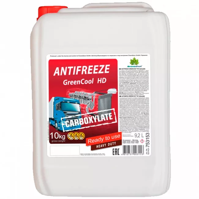 Антифриз Green Cool HD Carboxylate G12 -40°C красный 10л (753153) Антифриз Green Cool HD Carboxylate G12 -40°C красный 10л (753153)